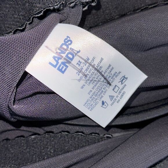 Plus Size Lands' End UPF 50 Tummy Control One Shoulder One-Piece Swims Size 3X - Picture 10 of 10